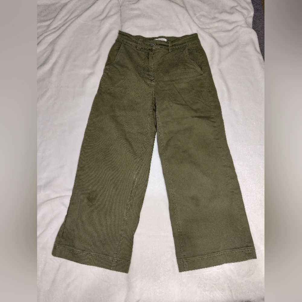 Everlane Khaki Straight Leg Trousers